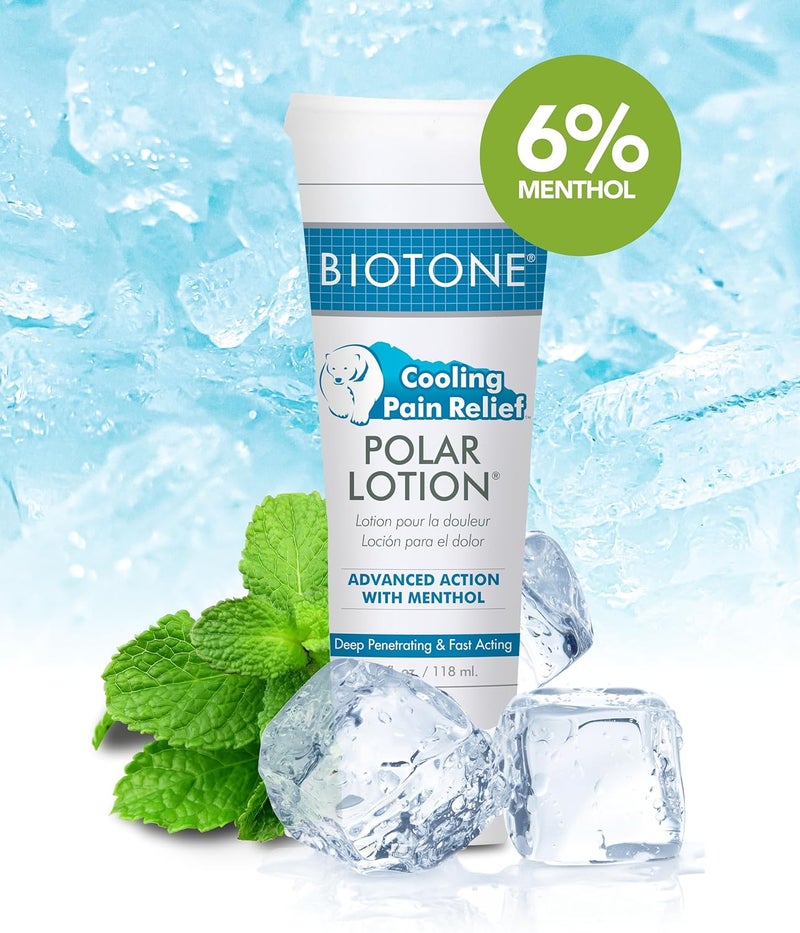 Biotone Polar Lotion relieves minor Arthritis, Backaches, Strains, Sprains, Stiffness, Bruises, and Muscle Cramps, 4 oz. - Image 3